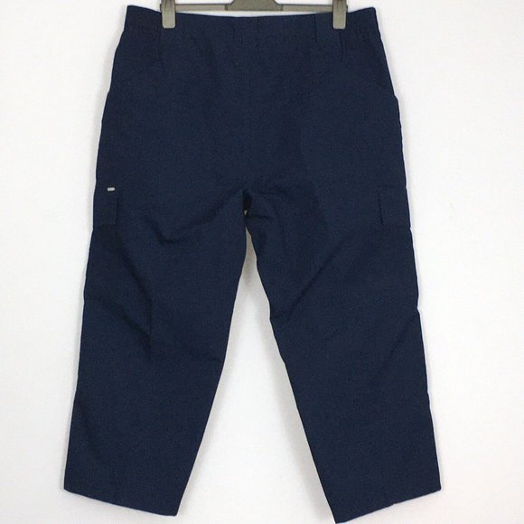 CQR Tactical Pants Mens 42W/30L Ripstop Dark Navy Cargo Pockets Elastic Waist - Picture 4 of 13